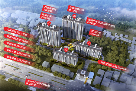 羊山新区中梁·壹号院4室2厅2卫120万139m2出售